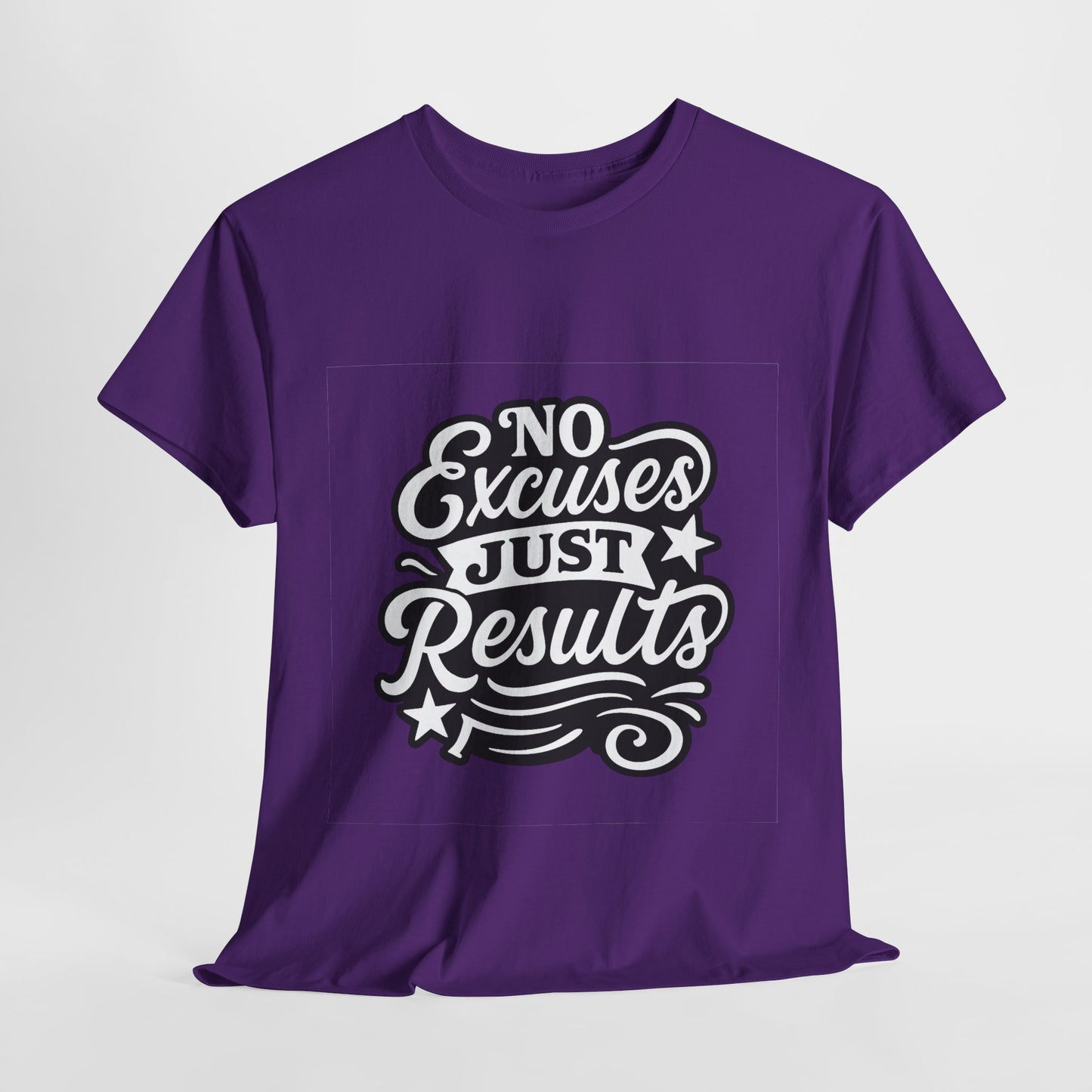 Motivational Unisex Heavy Cotton Tee - No Excuses Just Results, Fitness Apparel, Workout Shirt, Inspirational Clothing, Casual Wear, [...]
