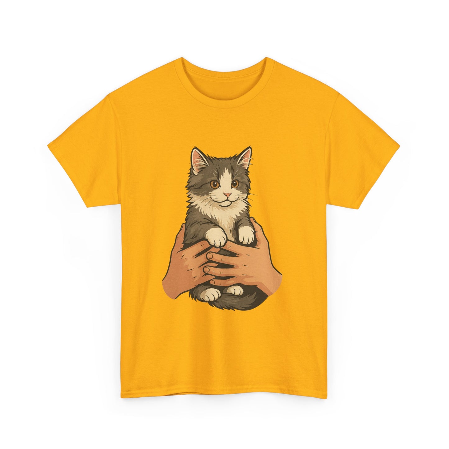 Cat Lover's Unisex Heavy Cotton Tee - Cute Cat Design, Pet Owner Gift, Animal Lover Shirt, Cozy Everyday Wear, Perfect for Birthdays