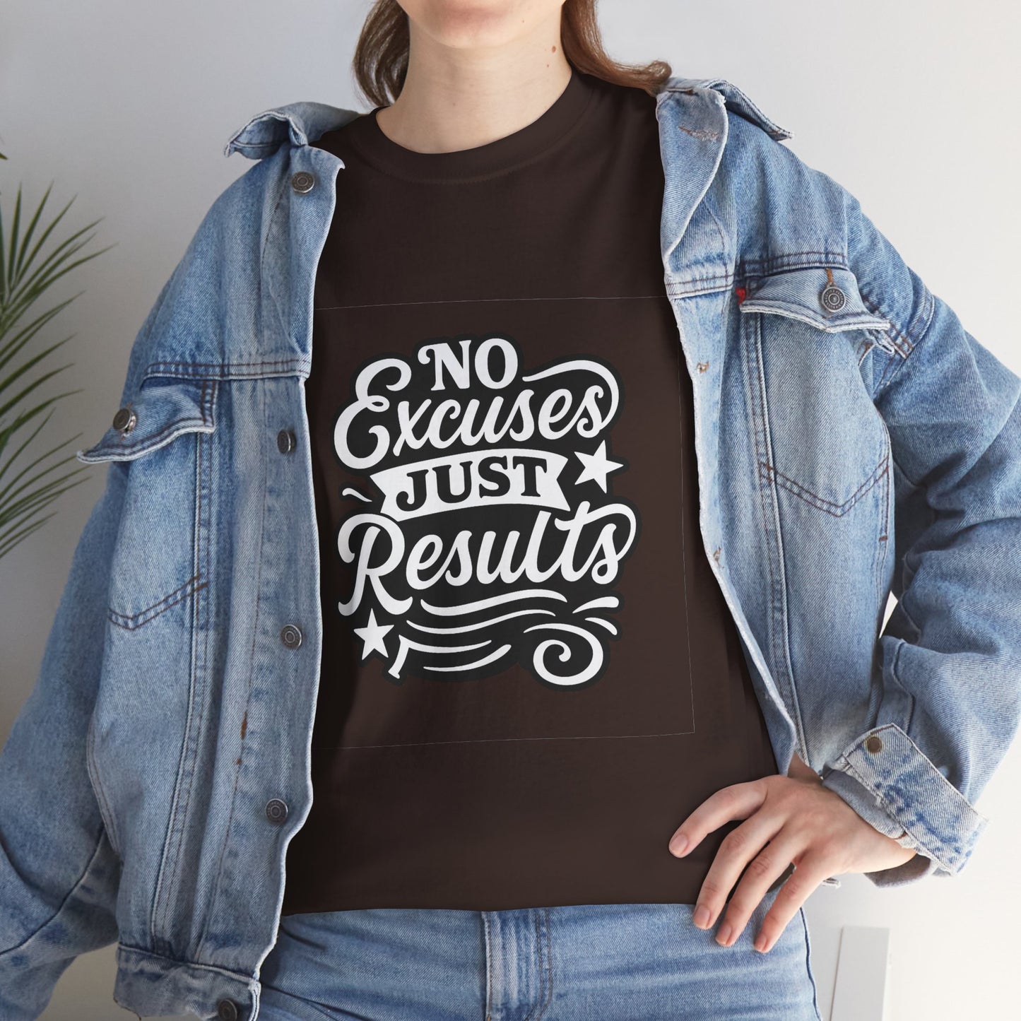 Motivational Unisex Heavy Cotton Tee - No Excuses Just Results, Fitness Apparel, Workout Shirt, Inspirational Clothing, Casual Wear, [...]