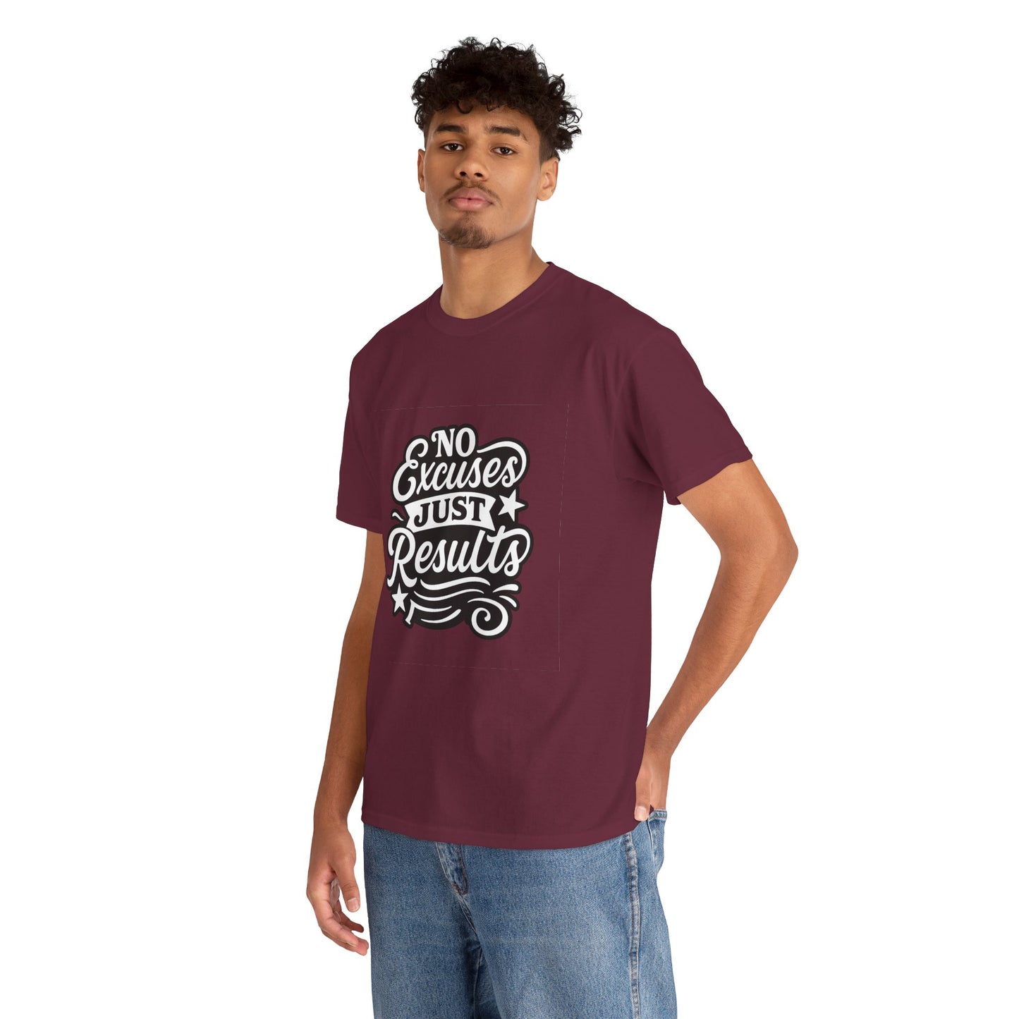Motivational Unisex Heavy Cotton Tee - No Excuses Just Results, Fitness Apparel, Workout Shirt, Inspirational Clothing, Casual Wear, [...]