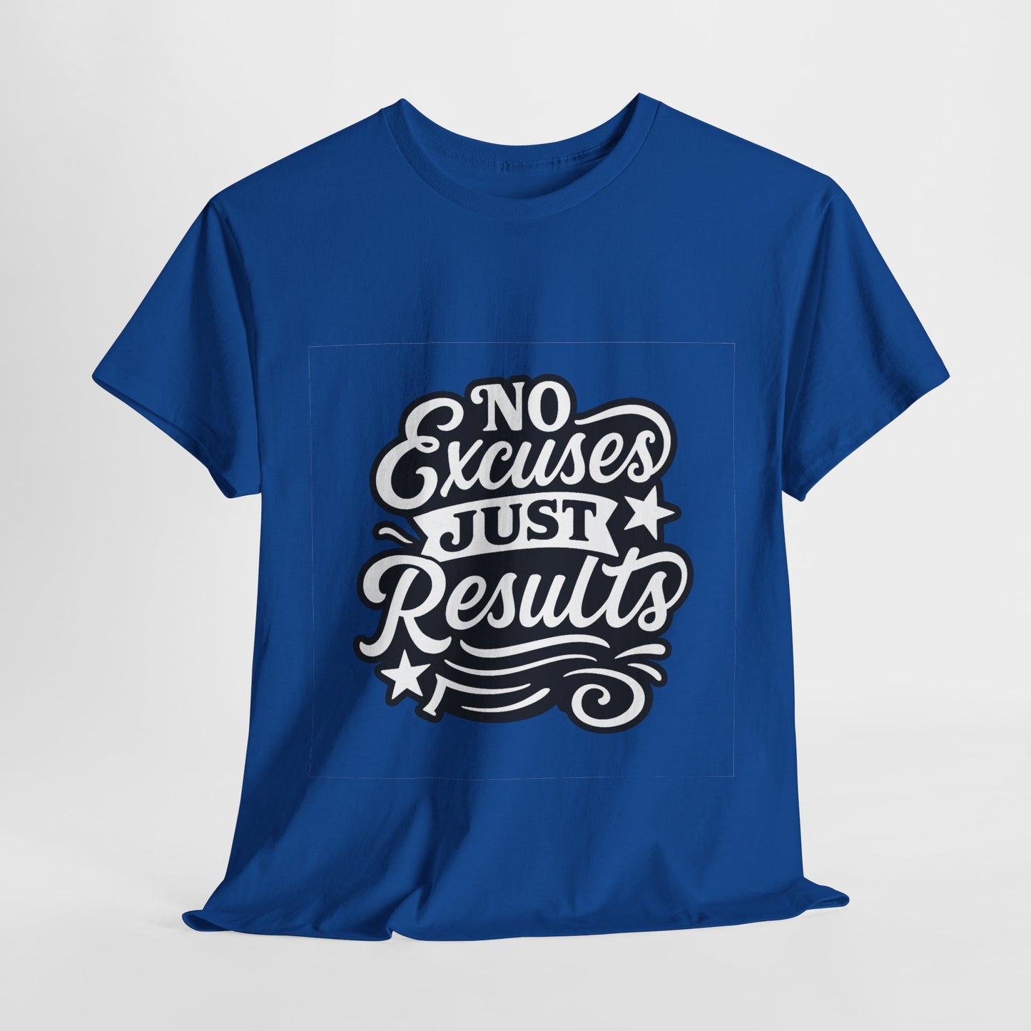 Motivational Unisex Heavy Cotton Tee - No Excuses Just Results, Fitness Apparel, Workout Shirt, Inspirational Clothing, Casual Wear, [...]