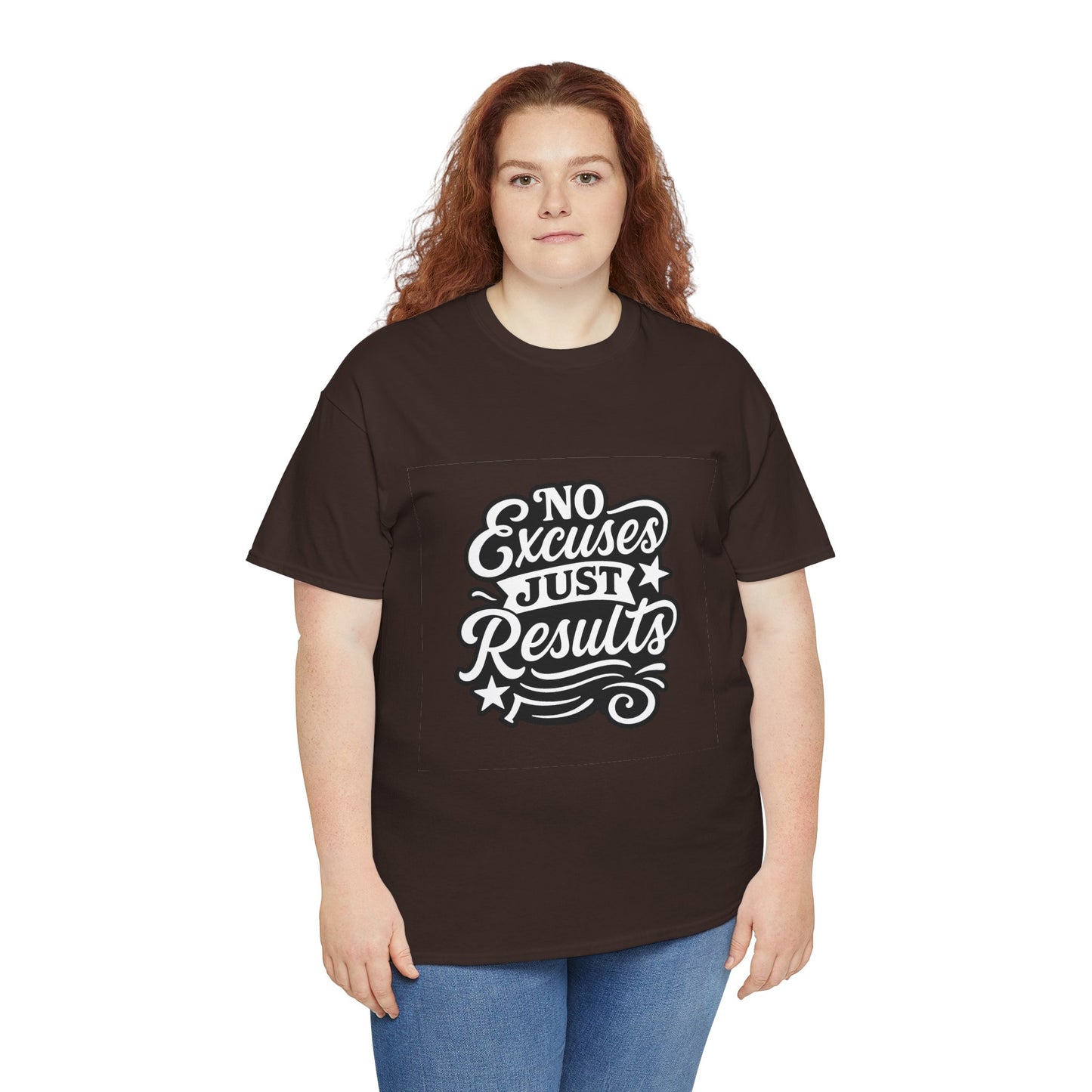 Motivational Unisex Heavy Cotton Tee - No Excuses Just Results, Fitness Apparel, Workout Shirt, Inspirational Clothing, Casual Wear, [...]