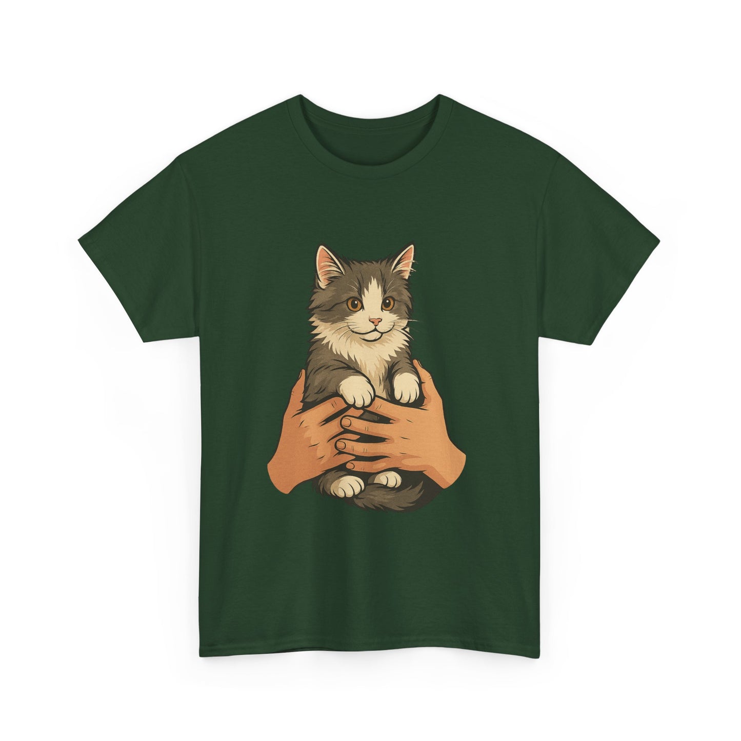 Cat Lover's Unisex Heavy Cotton Tee - Cute Cat Design, Pet Owner Gift, Animal Lover Shirt, Cozy Everyday Wear, Perfect for Birthdays