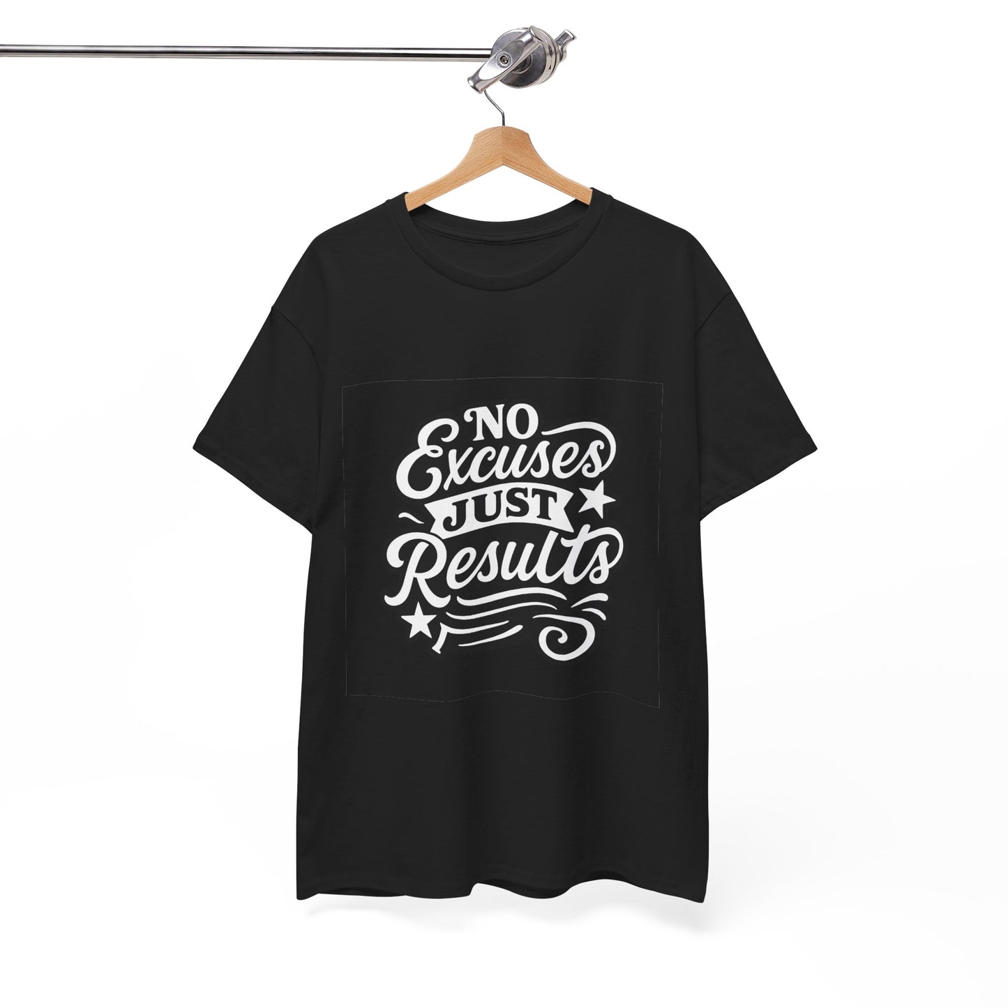 Motivational Unisex Heavy Cotton Tee - No Excuses Just Results, Fitness Apparel, Workout Shirt, Inspirational Clothing, Casual Wear, [...]
