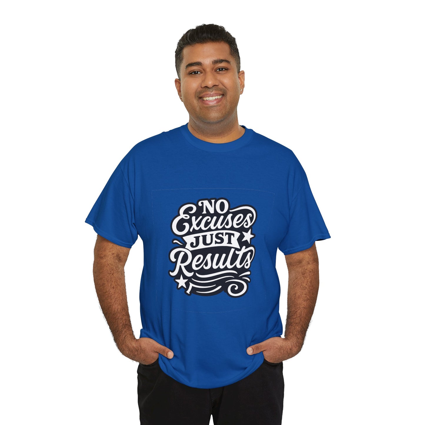 Motivational Unisex Heavy Cotton Tee - No Excuses Just Results, Fitness Apparel, Workout Shirt, Inspirational Clothing, Casual Wear, [...]