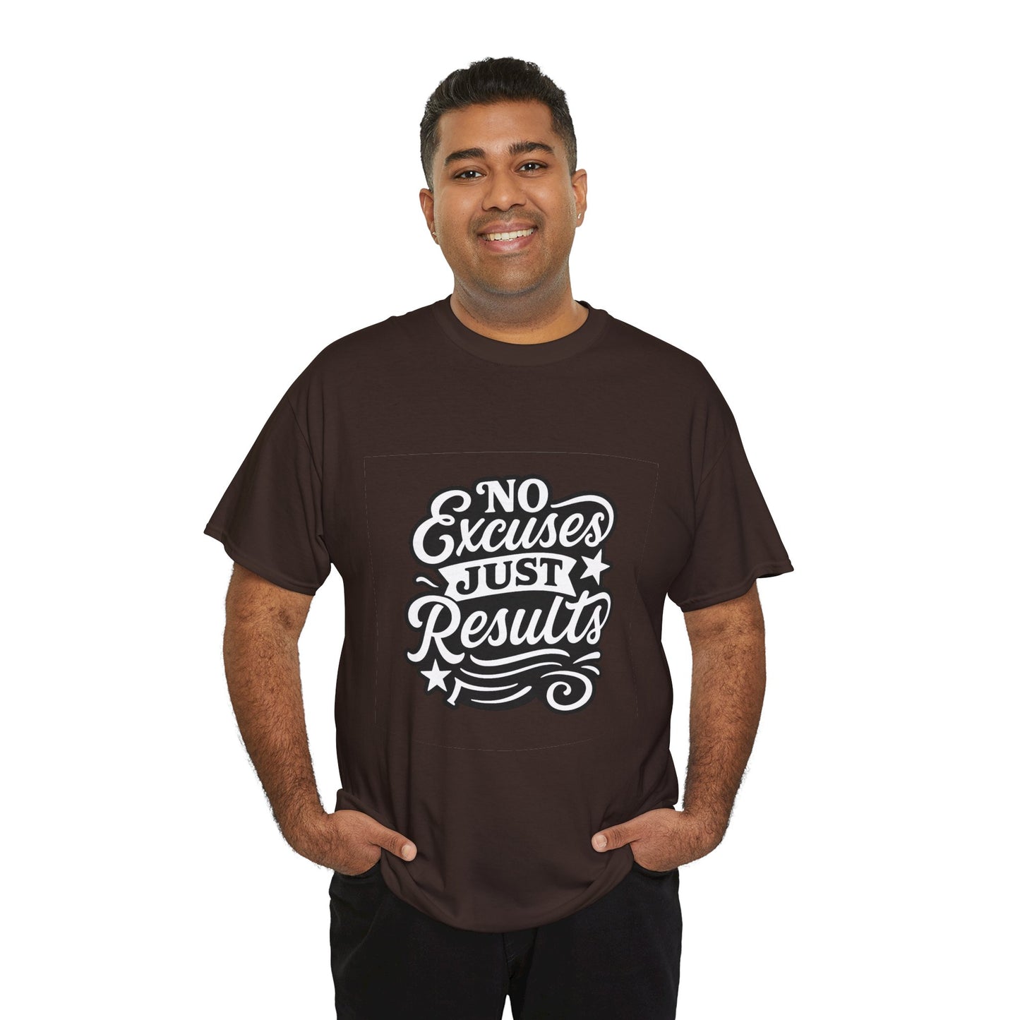 Motivational Unisex Heavy Cotton Tee - No Excuses Just Results, Fitness Apparel, Workout Shirt, Inspirational Clothing, Casual Wear, [...]