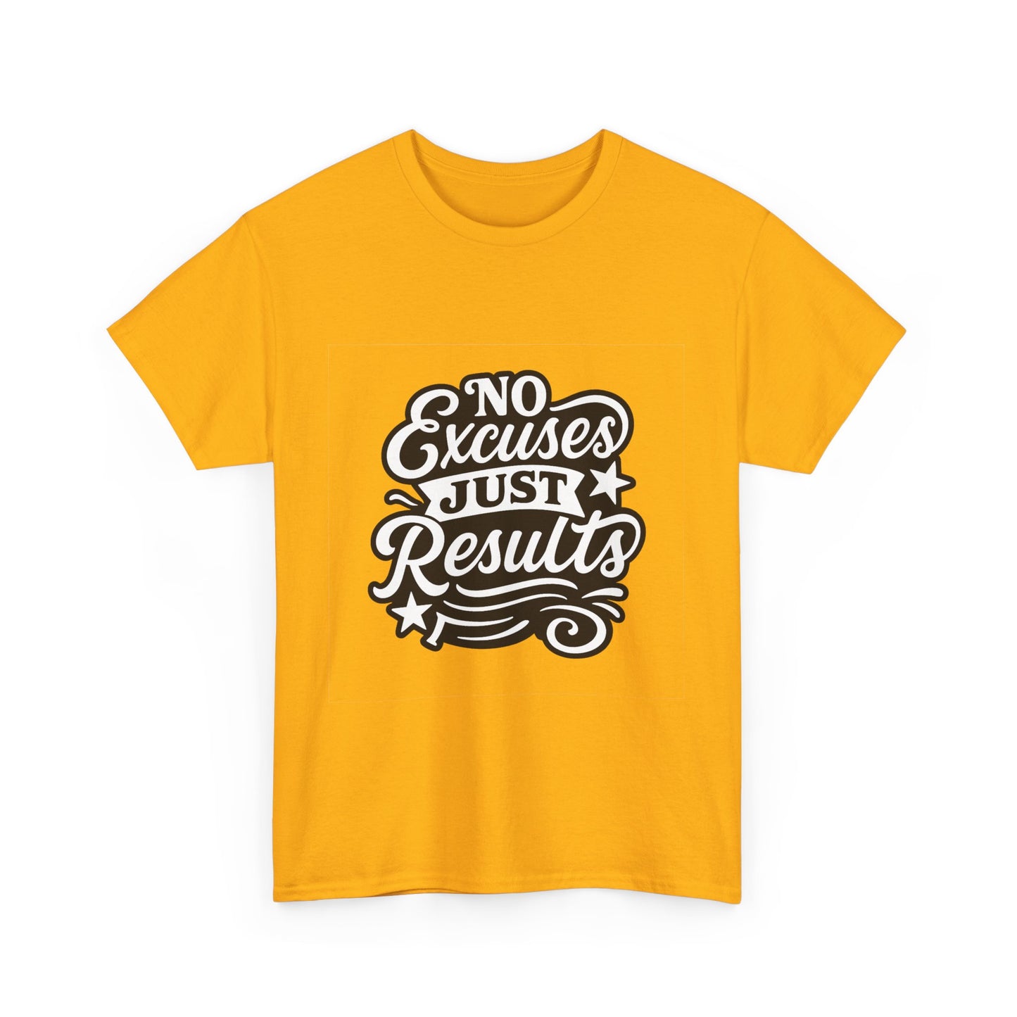 Motivational Unisex Heavy Cotton Tee - No Excuses Just Results, Fitness Apparel, Workout Shirt, Inspirational Clothing, Casual Wear, [...]