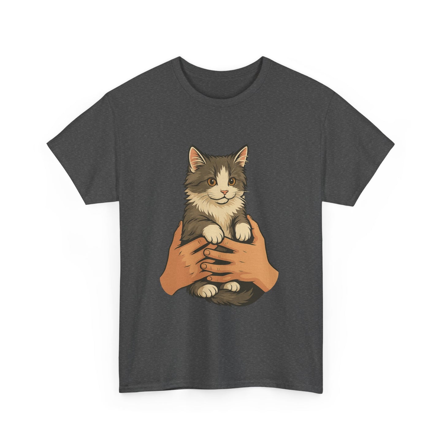 Cat Lover's Unisex Heavy Cotton Tee - Cute Cat Design, Pet Owner Gift, Animal Lover Shirt, Cozy Everyday Wear, Perfect for Birthdays