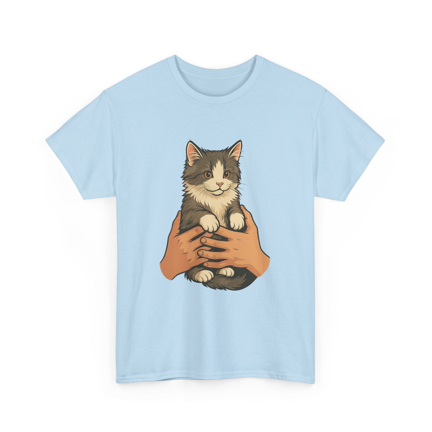 Cat Lover's Unisex Heavy Cotton Tee - Cute Cat Design, Pet Owner Gift, Animal Lover Shirt, Cozy Everyday Wear, Perfect for Birthdays