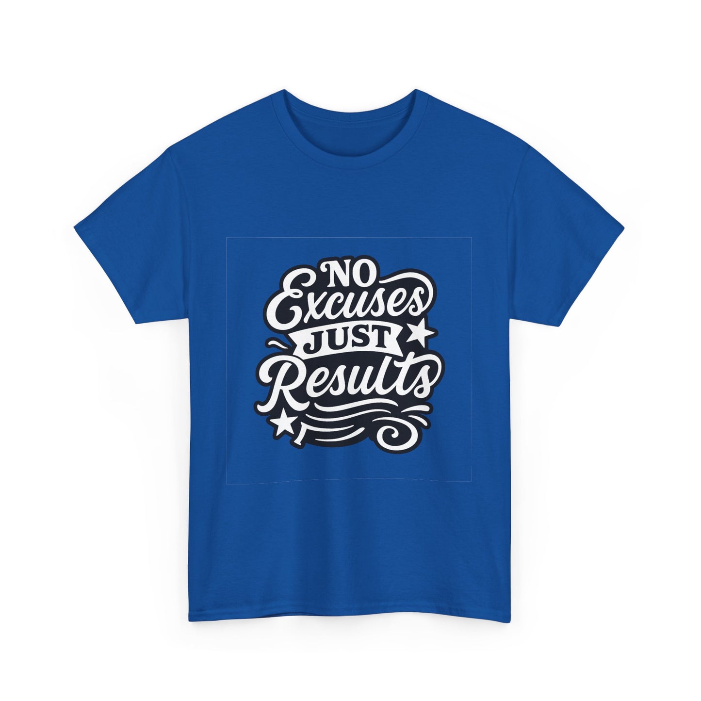 Motivational Unisex Heavy Cotton Tee - No Excuses Just Results, Fitness Apparel, Workout Shirt, Inspirational Clothing, Casual Wear, [...]