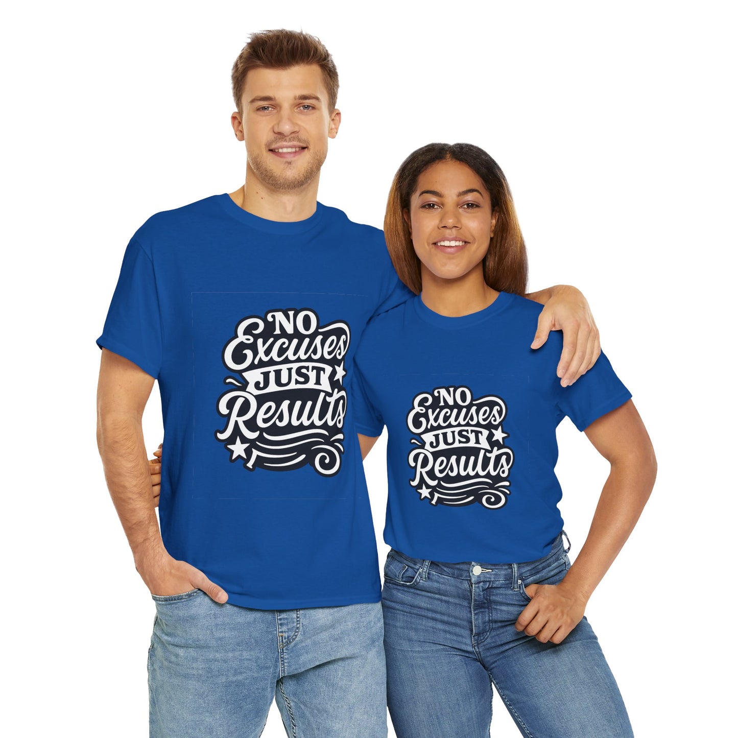 Motivational Unisex Heavy Cotton Tee - No Excuses Just Results, Fitness Apparel, Workout Shirt, Inspirational Clothing, Casual Wear, [...]