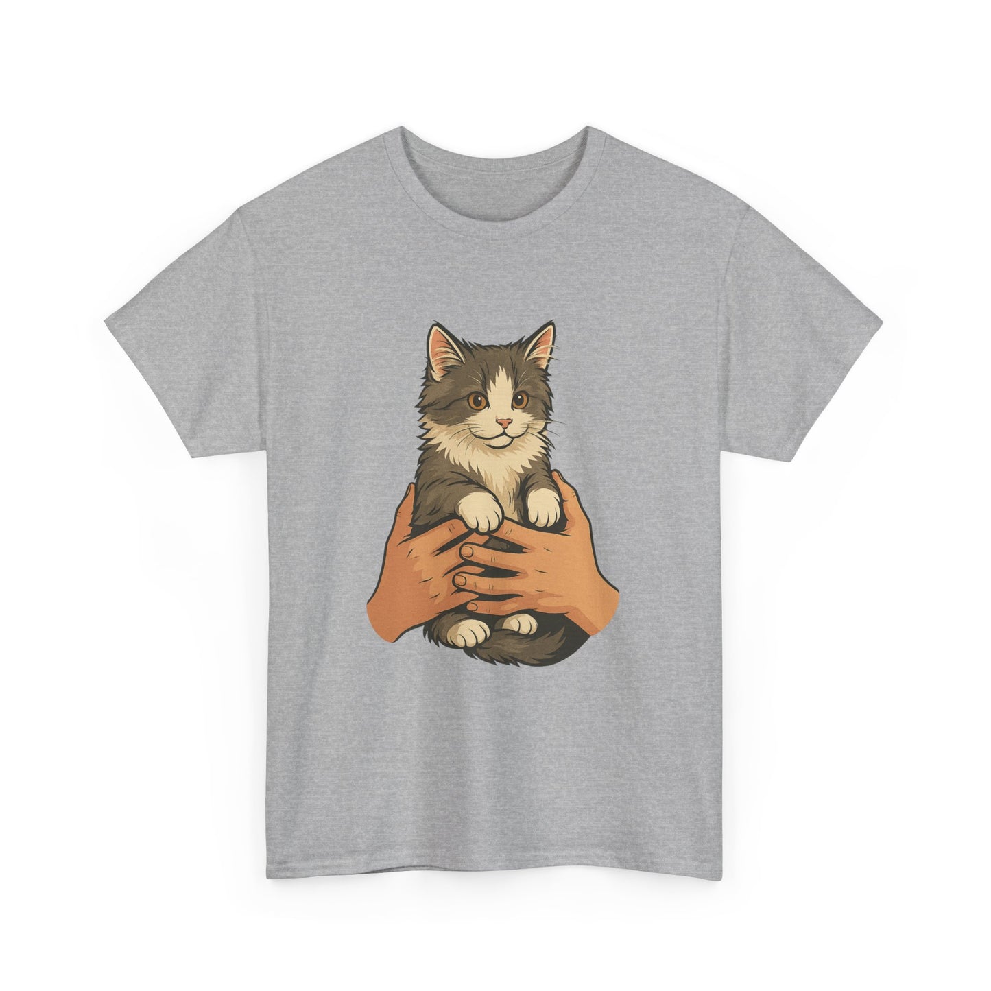 Cat Lover's Unisex Heavy Cotton Tee - Cute Cat Design, Pet Owner Gift, Animal Lover Shirt, Cozy Everyday Wear, Perfect for Birthdays