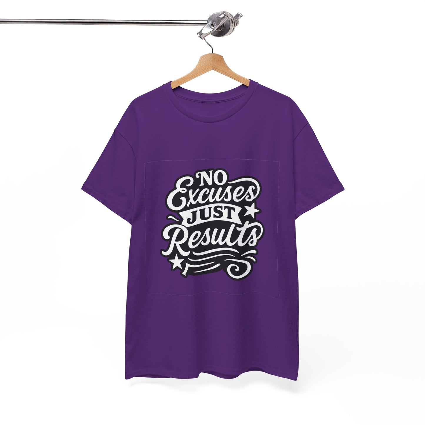Motivational Unisex Heavy Cotton Tee - No Excuses Just Results, Fitness Apparel, Workout Shirt, Inspirational Clothing, Casual Wear, [...]
