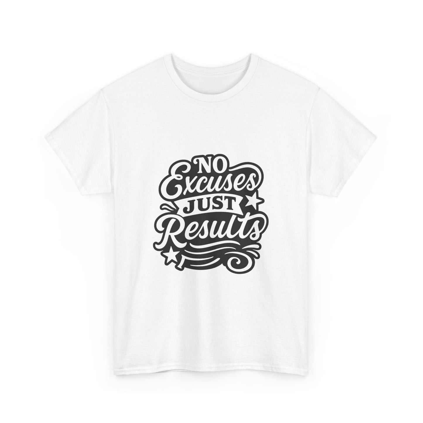 Motivational Unisex Heavy Cotton Tee - No Excuses Just Results, Fitness Apparel, Workout Shirt, Inspirational Clothing, Casual Wear, [...]