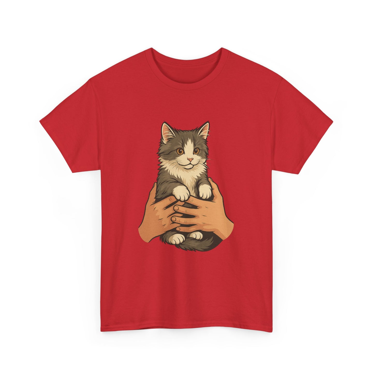 Cat Lover's Unisex Heavy Cotton Tee - Cute Cat Design, Pet Owner Gift, Animal Lover Shirt, Cozy Everyday Wear, Perfect for Birthdays