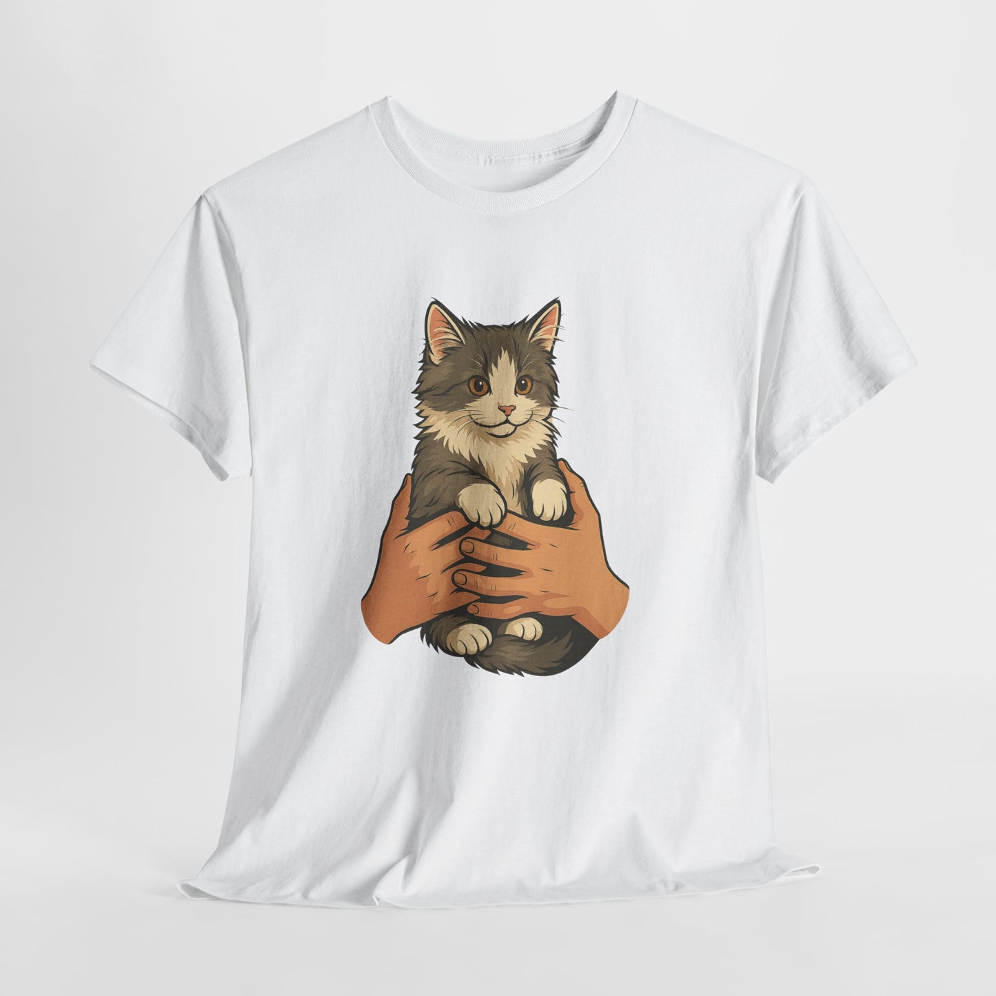 Cat Lover's Unisex Heavy Cotton Tee - Cute Cat Design, Pet Owner Gift, Animal Lover Shirt, Cozy Everyday Wear, Perfect for Birthdays