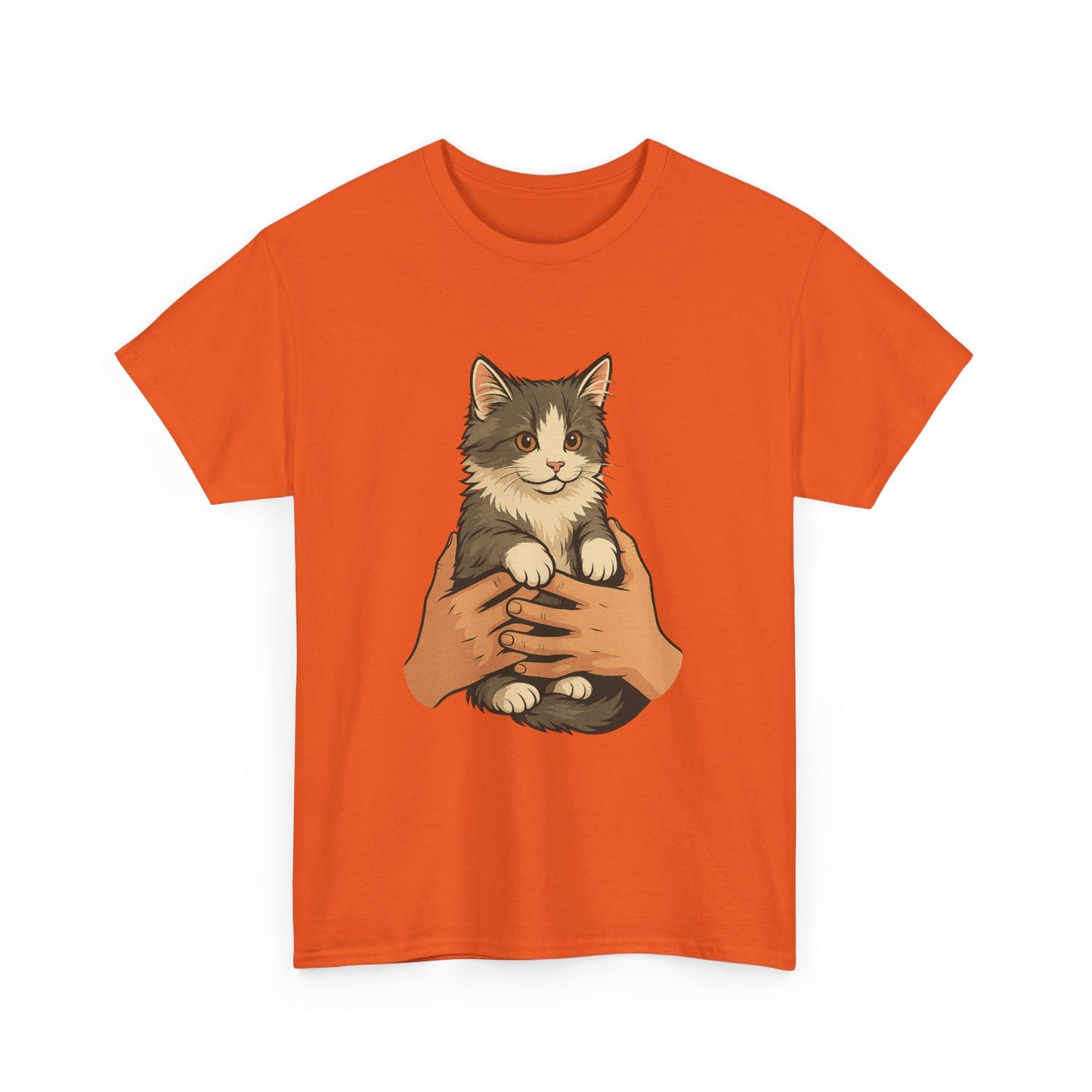 Cat Lover's Unisex Heavy Cotton Tee - Cute Cat Design, Pet Owner Gift, Animal Lover Shirt, Cozy Everyday Wear, Perfect for Birthdays