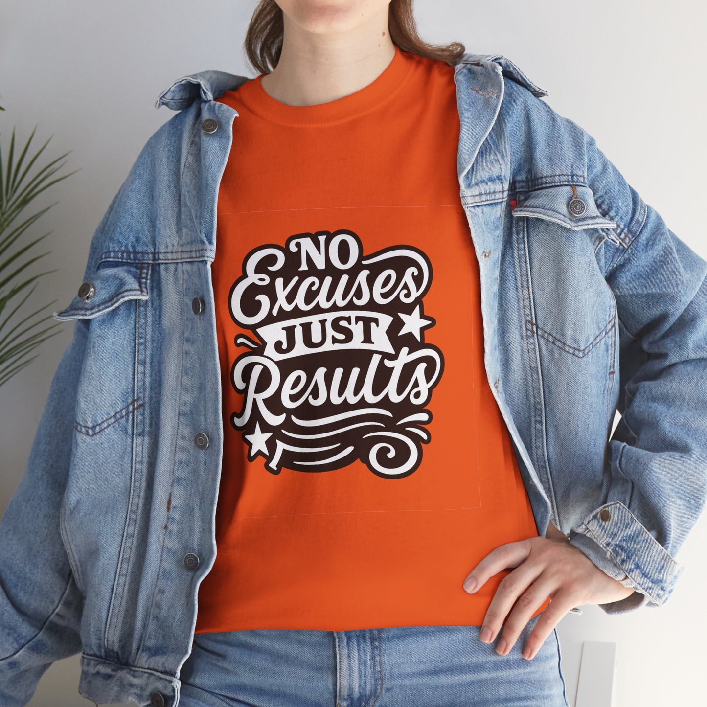 Motivational Unisex Heavy Cotton Tee - No Excuses Just Results, Fitness Apparel, Workout Shirt, Inspirational Clothing, Casual Wear, [...]